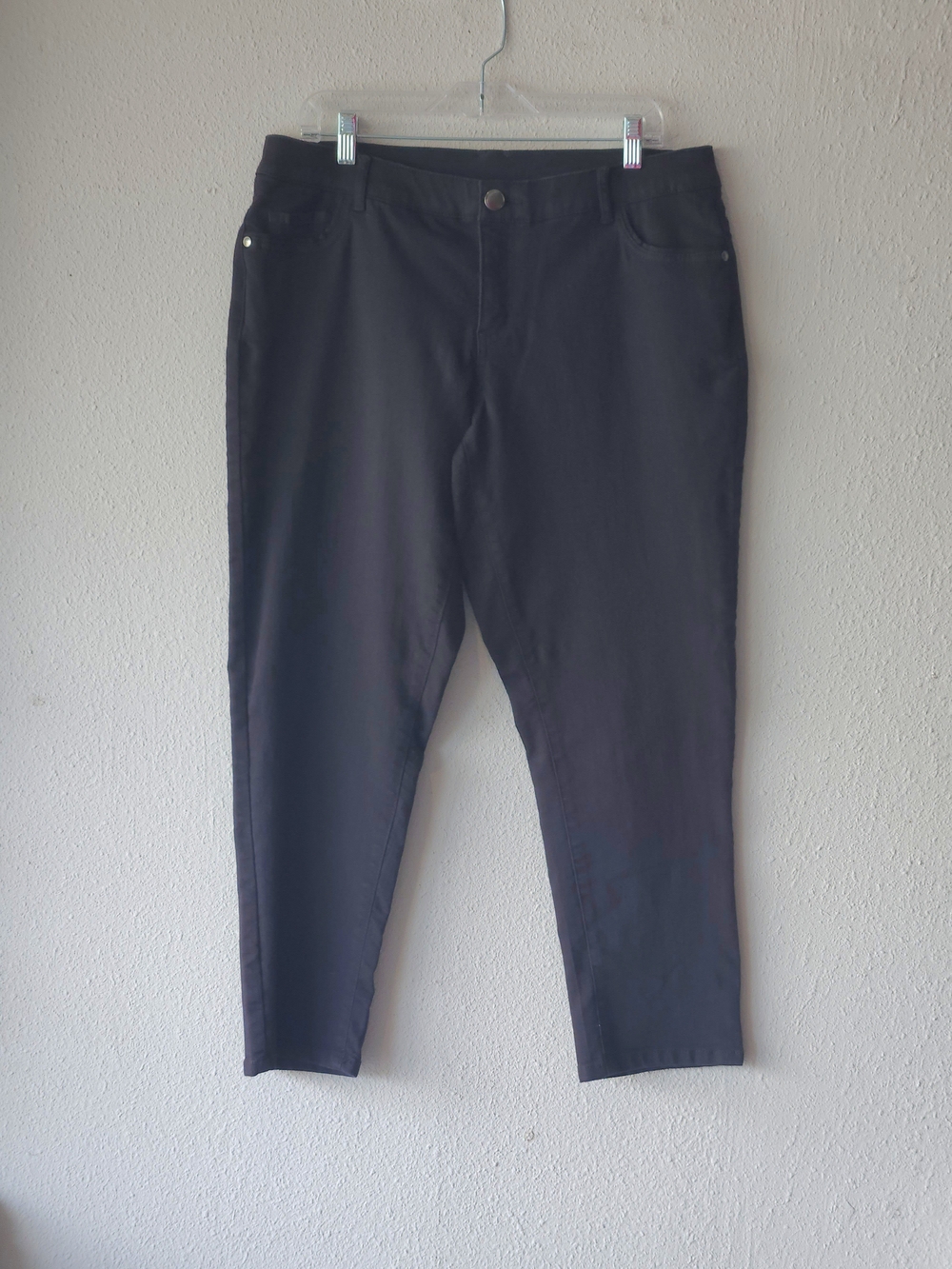 CJ Banks Black Straight Leg Jeans for Women PLUS SIZE PETITE 14W